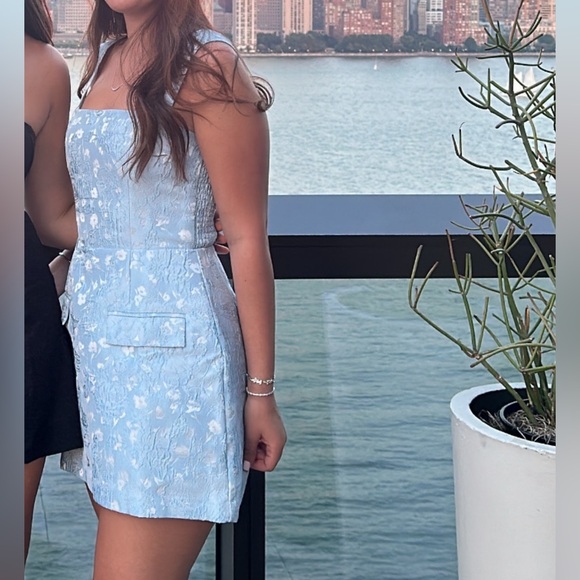 REVOLVE Light Blue Floral Dress - Picture 1 of 3